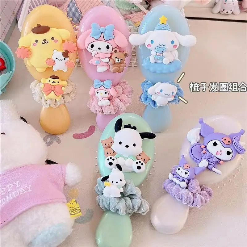 Kawaii Sanrio Kuromi Cinnamoroll Mymelody Small Portable Comb and Scrunchie Combo Girlish Heart Scrunchie Comb
Kawaii Sanrio Kuromi Cinnamoroll Mymelody Small Portable Comb and Scrunchie Combo Girlish Heart Scrunchie Comb