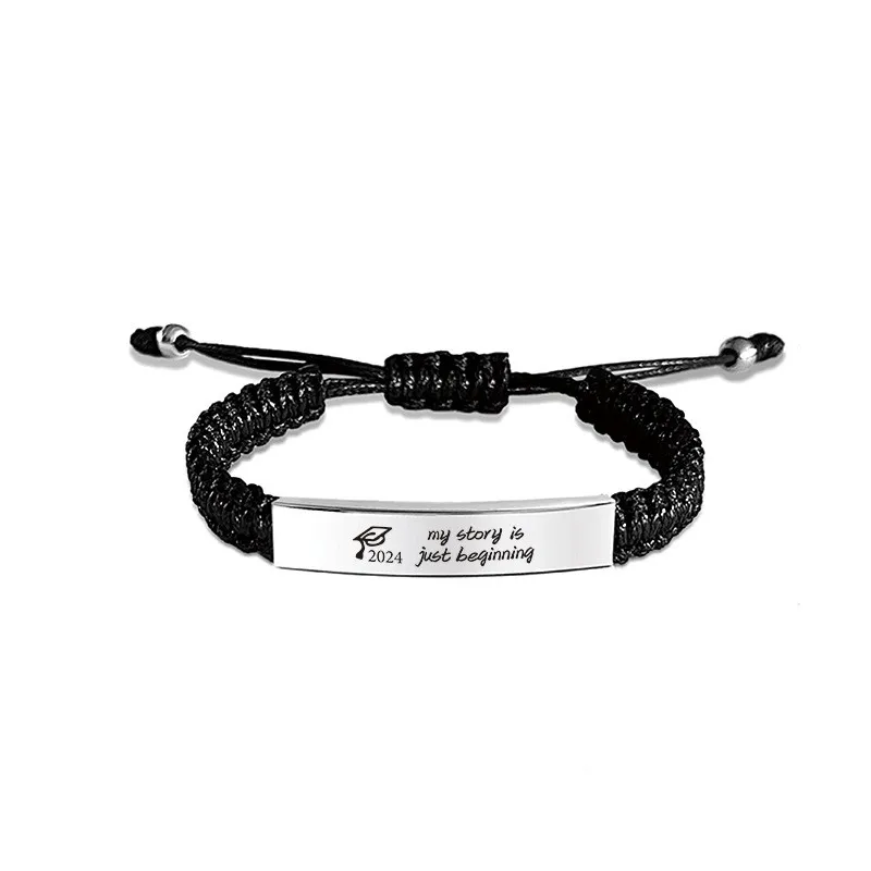 Handmade Stainless Steel 2024 Graduation Bracelet for Women Men Inspirational English Engraving Bracelet Friendship Jewelry Gift
Handmade Stainless Steel 2024 Graduation Bracelet for Women Men Inspirational English Engraving Bracelet Friendship Jewelry Gift