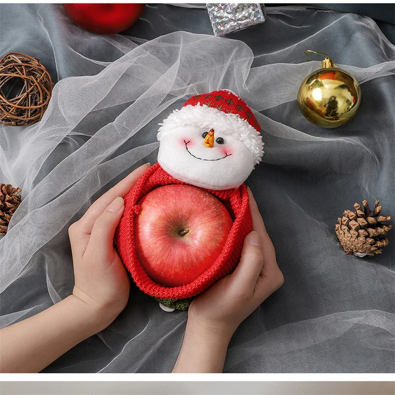 

2023 Christmas Eve Gift Bag Drawstring Christmas Decor Children's Festival Beam Gift Bag Cute Santa Claus Doll Burlap Apple Bag