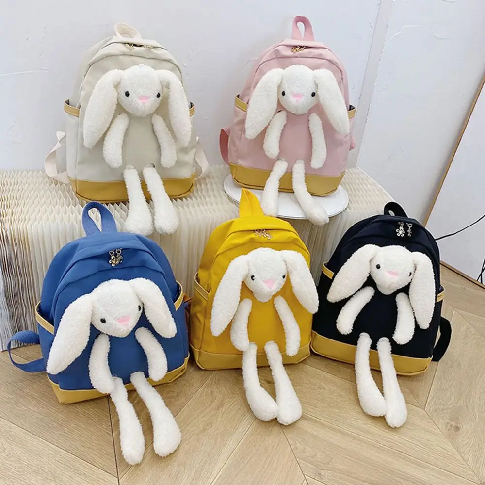 

Girls Animal Kids Gifts Cartoon Handbags Kindergarten Rabbit Plush Backpacks Bunny Backpack Plush Schoolbag Knapsacks