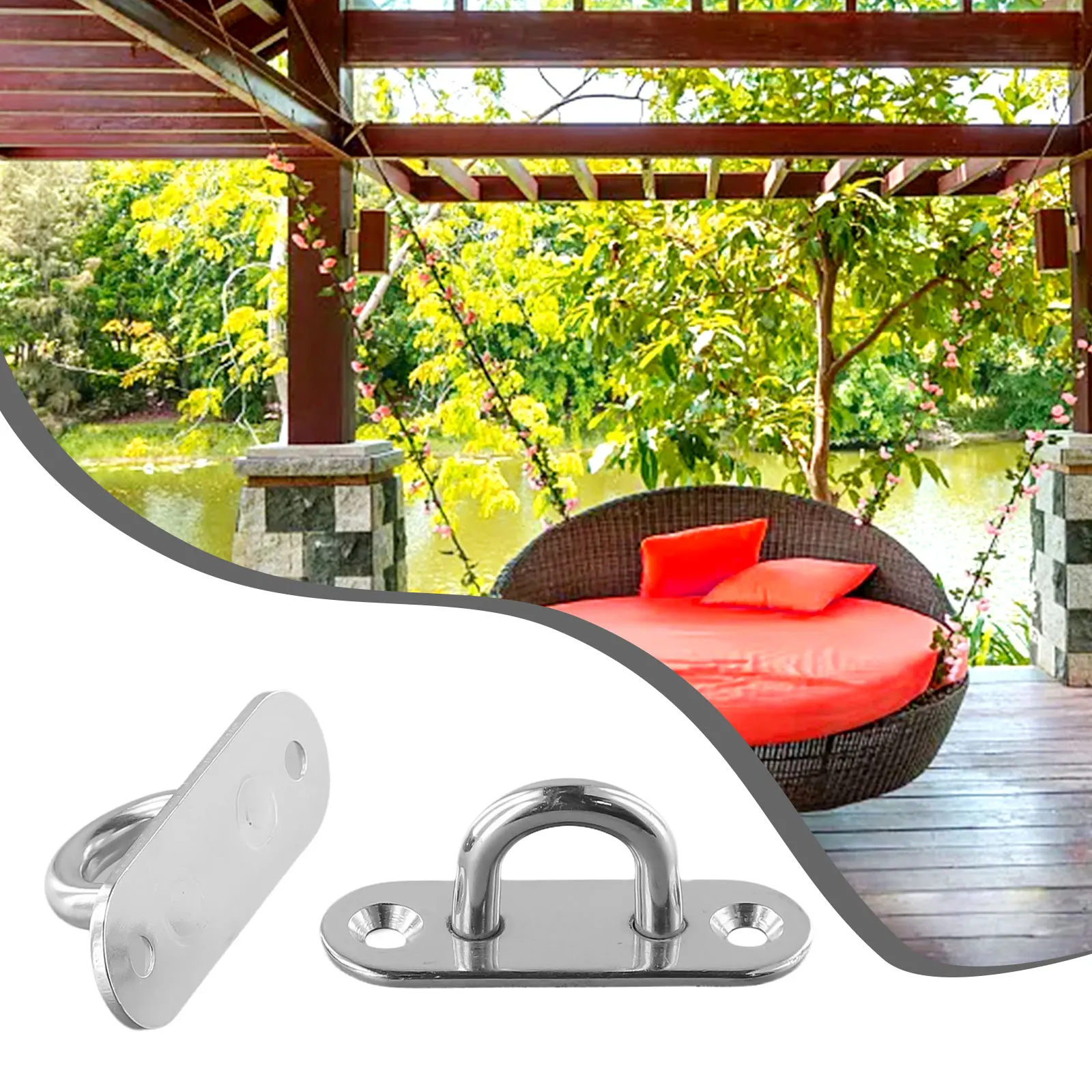 2pc Heavy Duty Stainless Steel Eye Plate Hooks Mount Ceiling Fan Chandel U Boat Ceiling Hanger Garage D Design Hook
2pc Heavy Duty Stainless Steel Eye Plate Hooks Mount Ceiling Fan Chandel U Boat Ceiling Hanger Garage D Design Hook