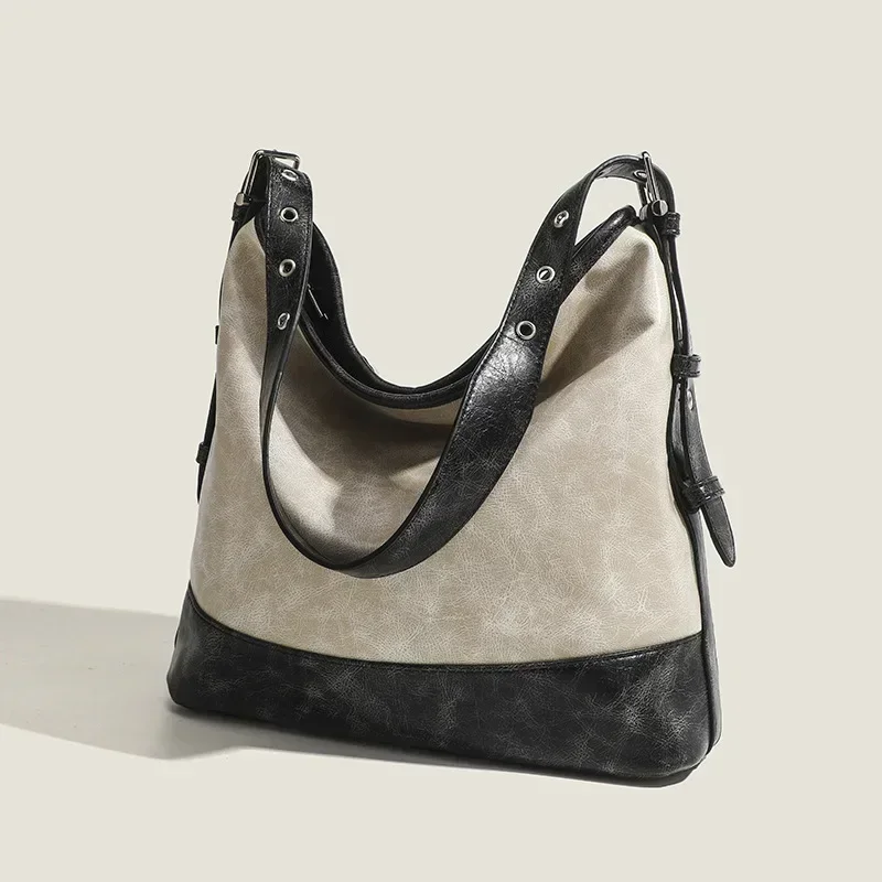 

2023 Trendy New Women's Bag Exquisite Large Capacity Commuting Shoulder Bag Retro Casual Bucket Bag Fashion Urban Beauty Hand