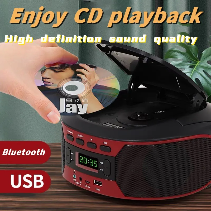 

Multifunctional Bluetooth CD Player Portable Boombox Home Walkman Radiohome Theate Bluetooth Speaker MP3/FM/USB/CD Caixa De Som