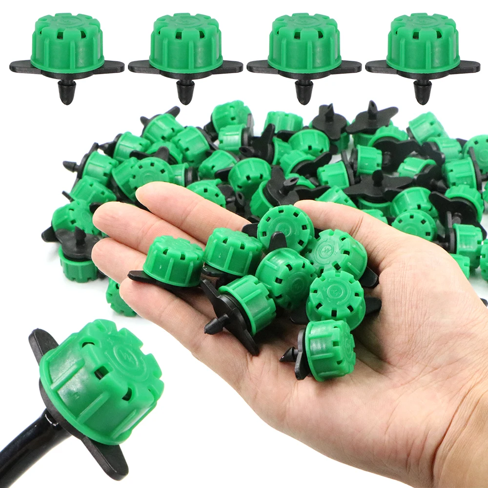 

50PCS Large Size 1/4" Adjustable Micro Flow Dripper for 4/7mm PVC Hose Garden Watering Irrigation Misting Drip Head Sprinkler
