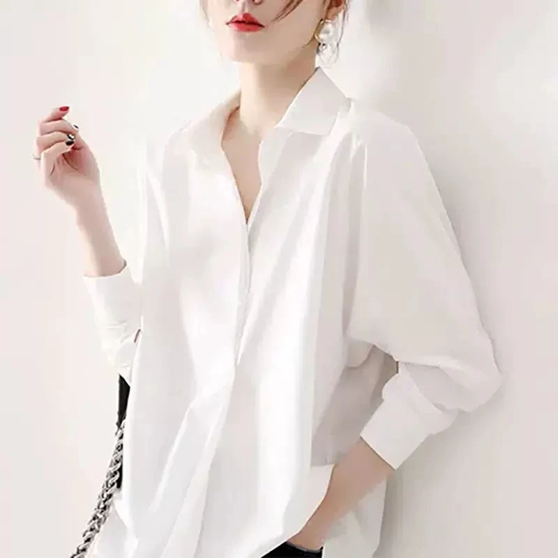 Female Students Retro Style Simplicity Solid Color Versatile Blouse Tops Female Students Fashion Loose Fit Long Sleeved Shirts
Female Students Retro Style Simplicity Solid Color Versatile Blouse Tops Female Students Fashion Loose Fit Long Sleeved Shirts