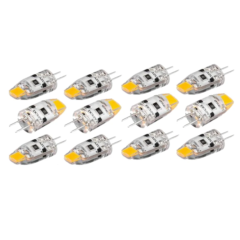 

G4 LED Bulb 12V DC Dimmable COB LED G4 Bulb 1.5W 360 Beam Angle To Replace 15W Halogen Lamp (Warm White)