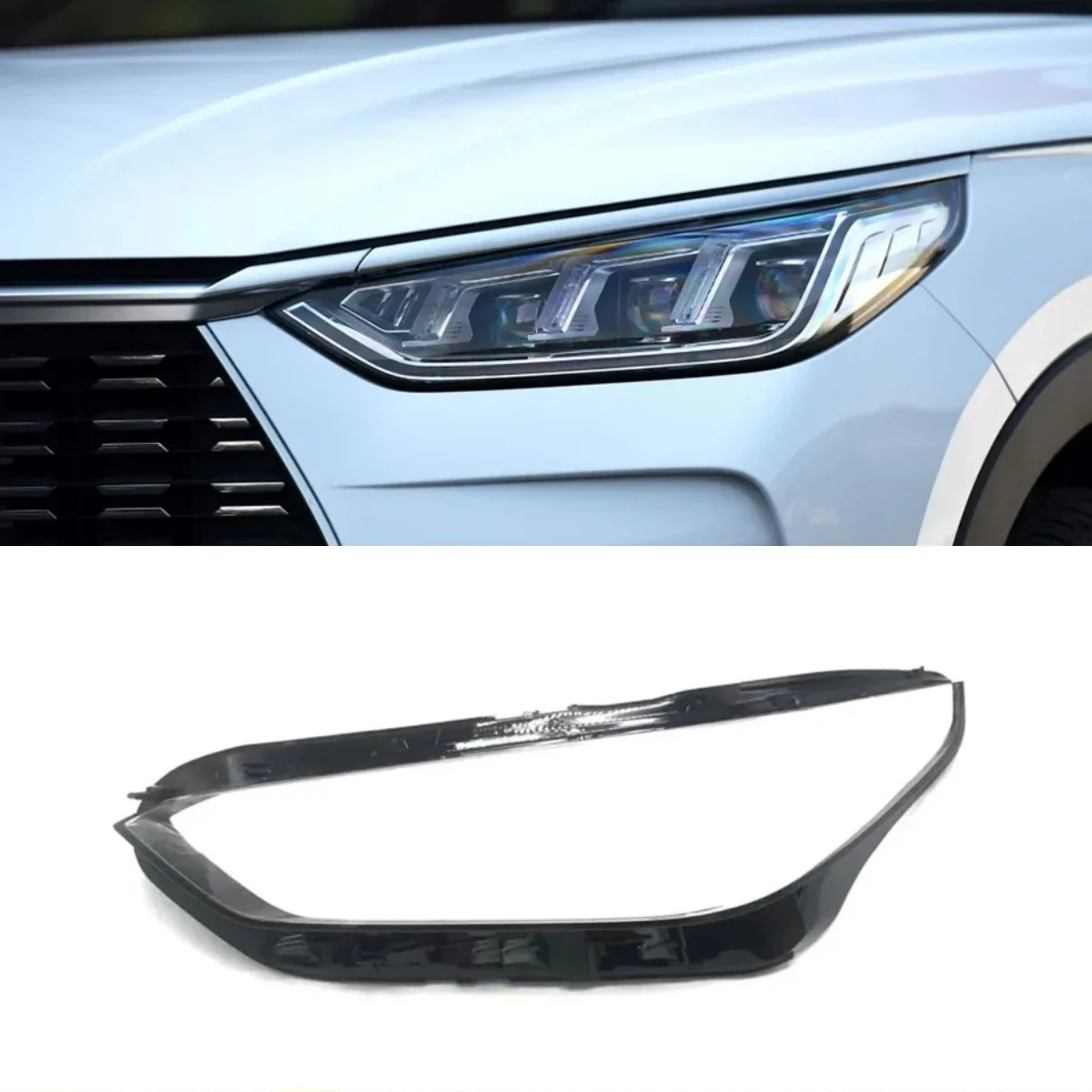 

For BYD Song Plus Front Headlight Cover Transparent Lens Headlamp Lamp Shell Replace Original Lampshade Plexiglass 2020