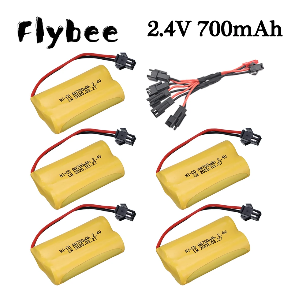 

2.4V 700mah AA NICD Battery / 5-in-1 Charger Cable For Rc toys Cars Tanks Trucks Trains Robots Boats 2.4v Rechargeable Battery