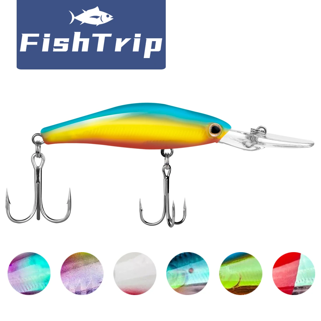 FishTrip Minnow Lure Floating Subsurface Lure Fishing Lure Hard Bait for Bass, Walleye, Trout, Salmon, Steelhead, Northern Pike
FishTrip Minnow Lure Floating Subsurface Lure Fishing Lure Hard Bait for Bass, Walleye, Trout, Salmon, Steelhead, Northern Pike