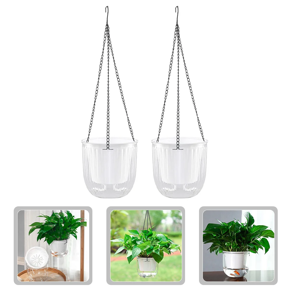 2 Pcs Flowerpot Succulent Planters Self-watering Hanging Pots for outside Gardening Nursery Resin Indoor
2 Pcs Flowerpot Succulent Planters Self-watering Hanging Pots for outside Gardening Nursery Resin Indoor