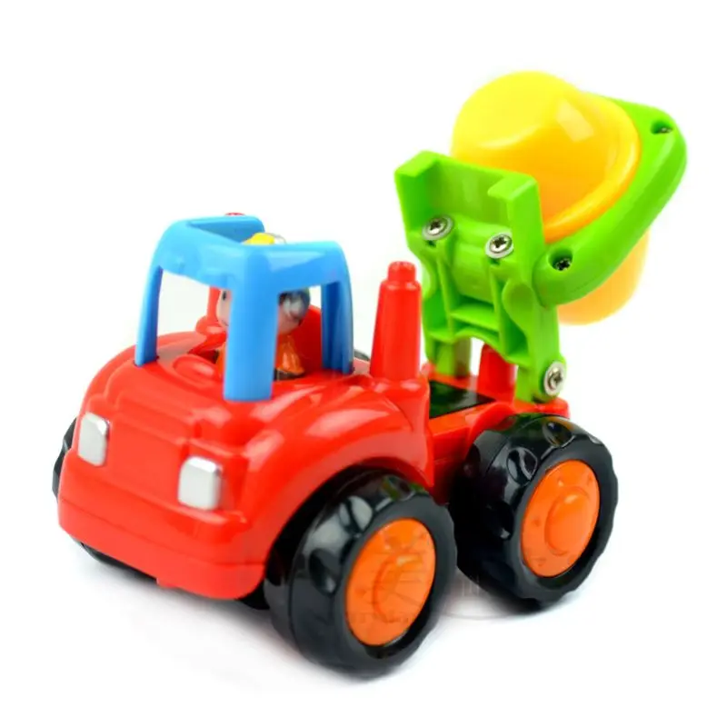 

Y4UD Interactive Push&Go Car Truck Educational Set Outdoor Games Friction Powered Vehicle Construction Vehicles