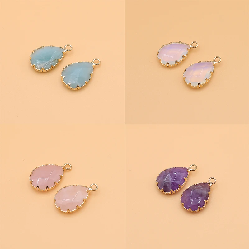 2pc Natural Stone Pendants Water Drop Amethyst Opal Crystal for Jewelry Making Diy Women Necklaces Earring Reiki Heal Gifts
2pc Natural Stone Pendants Water Drop Amethyst Opal Crystal for Jewelry Making Diy Women Necklaces Earring Reiki Heal Gifts