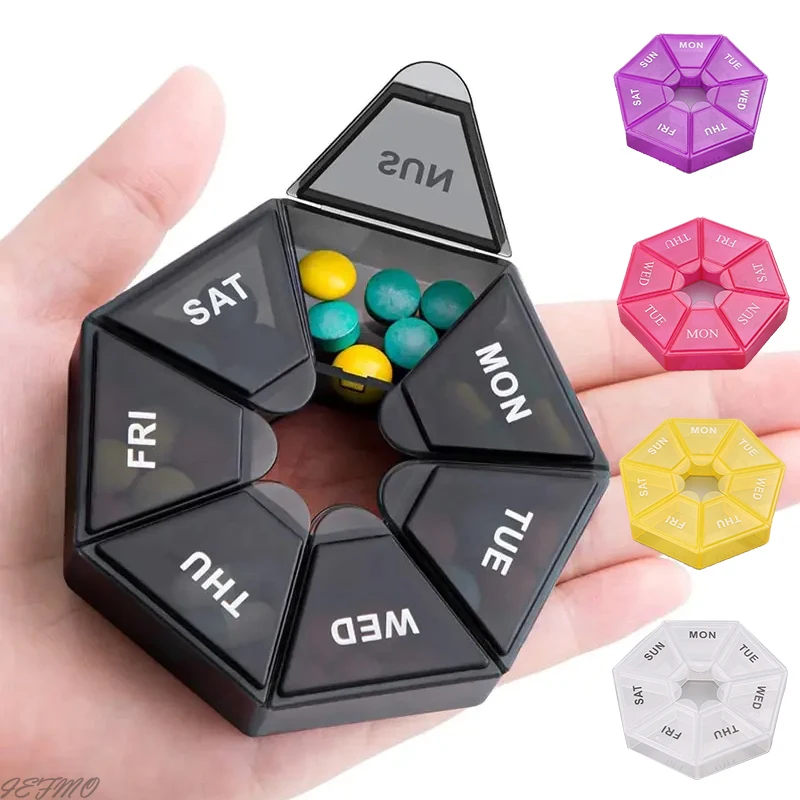 1Pcs 7 Days Pill Storage Box Mini Travel Portable Medicines Dispenser Box Multifunction Plastic Seven Compartment Storage Box
1Pcs 7 Days Pill Storage Box Mini Travel Portable Medicines Dispenser Box Multifunction Plastic Seven Compartment Storage Box