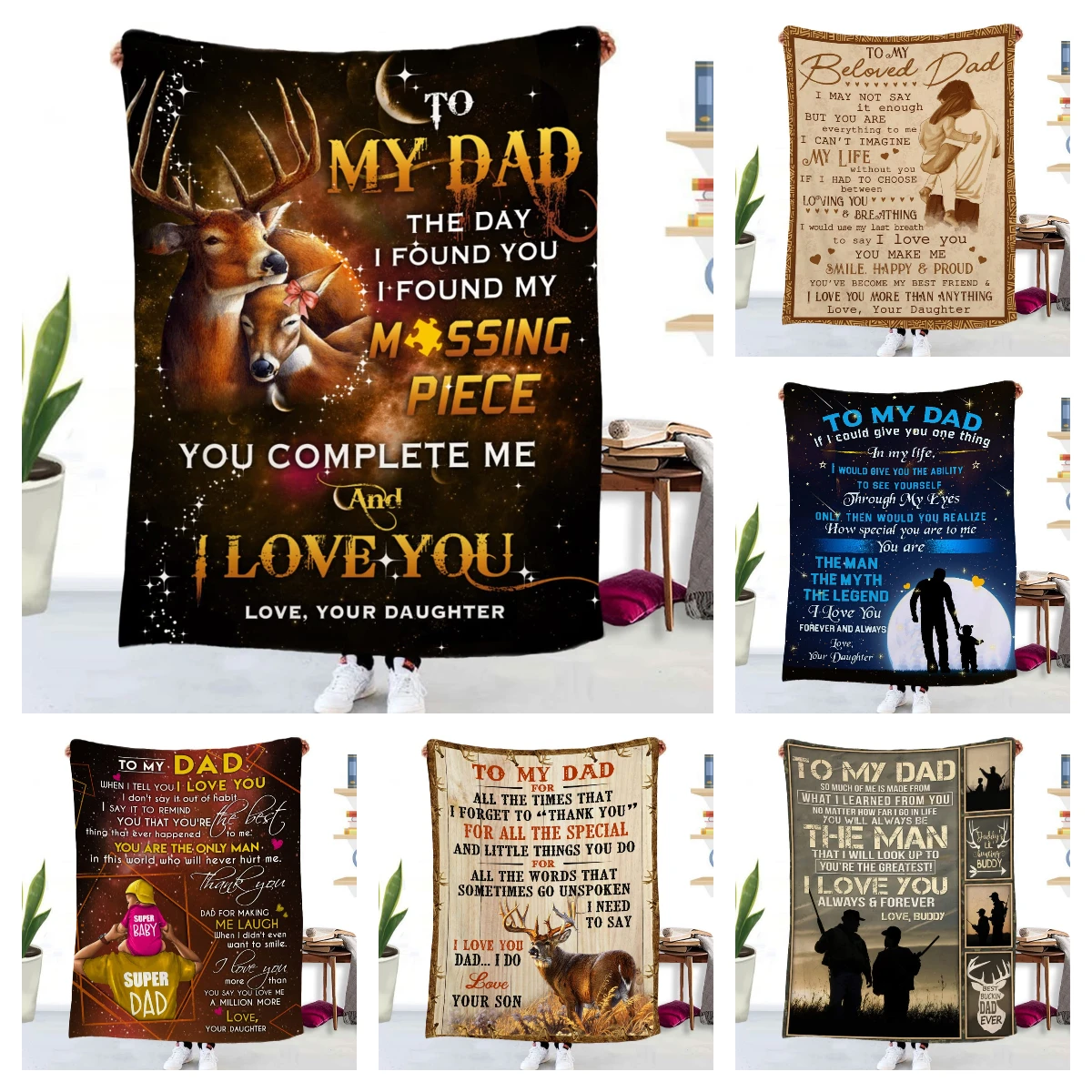 Super Soft Lightweight Warm To My Dad Flannel Throw Blanket King Size Gift for Thanksgiving Day
Super Soft Lightweight Warm To My Dad Flannel Throw Blanket King Size Gift for Thanksgiving Day
