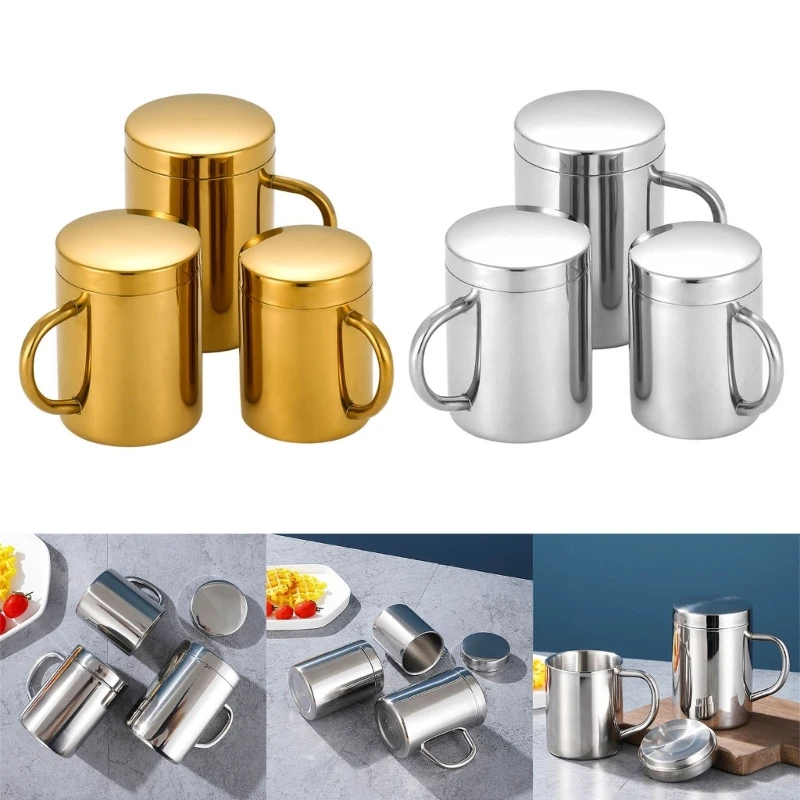 

Leakproof Cup with Lid Coffee Mug Drinkings Cups 304Stainless Steel Material