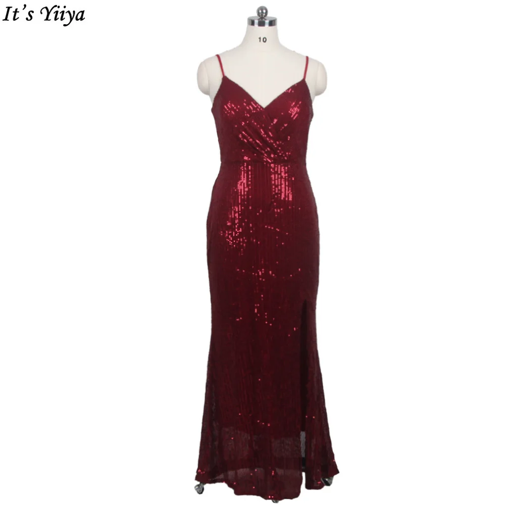 It's Yiiya Real Photo Evening Dress Burgundy Sequins Spaghetti Strap Mermaid Floor-length Plus size Women Party Formal Gown K083
It's Yiiya Real Photo Evening Dress Burgundy Sequins Spaghetti Strap Mermaid Floor-length Plus size Women Party Formal Gown K083