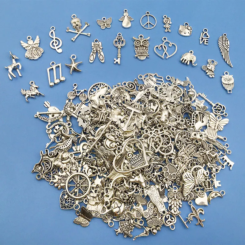 200pcs/Lot Zinc Alloy Tibetan Silver Mix Charms Animal Pendant for DIYNecklace Bracelet Vintage Jewelry Making Craft Accessories
200pcs/Lot Zinc Alloy Tibetan Silver Mix Charms Animal Pendant for DIYNecklace Bracelet Vintage Jewelry Making Craft Accessories