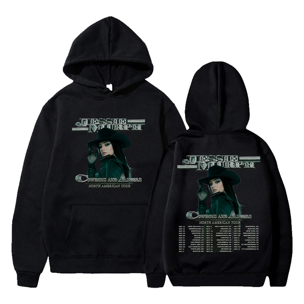 

Jessie Murph Cowboys and Angels Tour Hoodie Long Sleeve Streetwear Men Women Hooded Sweatshirt Fashion Clothes