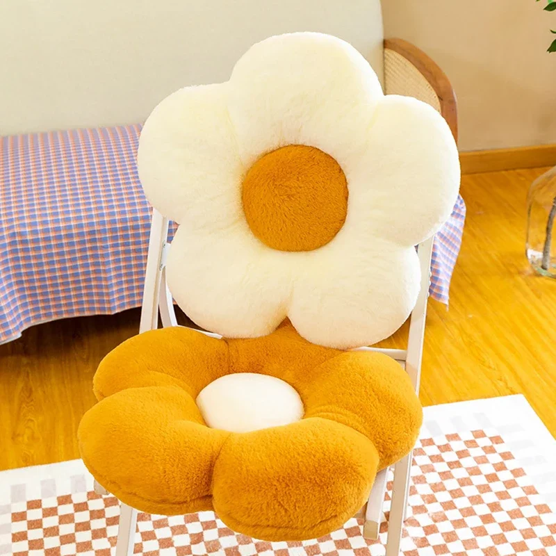 

35/50cm Stuffed Daisy Flower Seat Cushion, Sunflower Shape Kids Girl , Office Room Decor Sofa Cushions Plush Toys