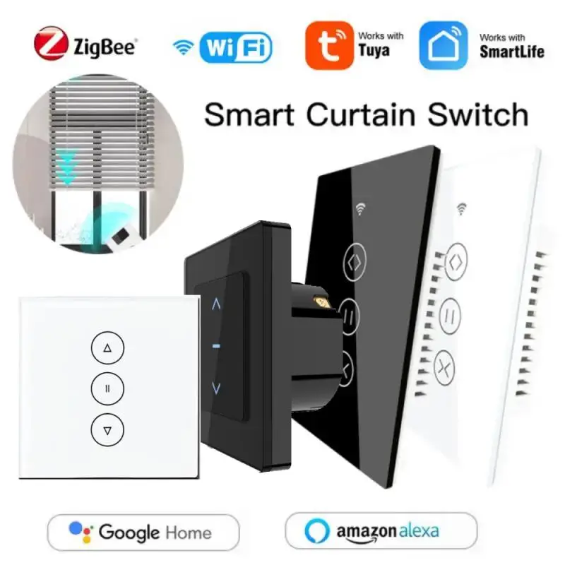 Умный выключатель для штор Tuya Zigbee, сенсорный переключатель с Wi-Fi, со стеклянной панелью, таймером, голосовым управлением, дистанционным управлением через Alexa Google Home
Умный выключатель для штор Tuya Zigbee, сенсорный переключатель с Wi-Fi, со стеклянной панелью, таймером, голосовым управлением, дистанционным управлением через Alexa Google Home