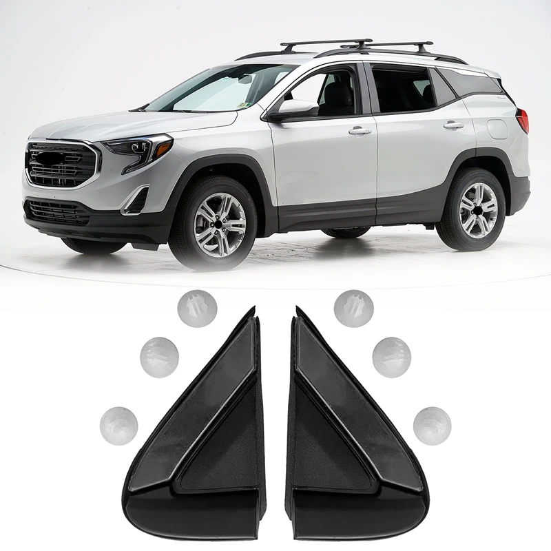 

L+R Side Rearview Mirror Triple-Cornered Plate Trim For 2018-2020 Chevrolet Equinox GMC Terrain 84107336 84107337
