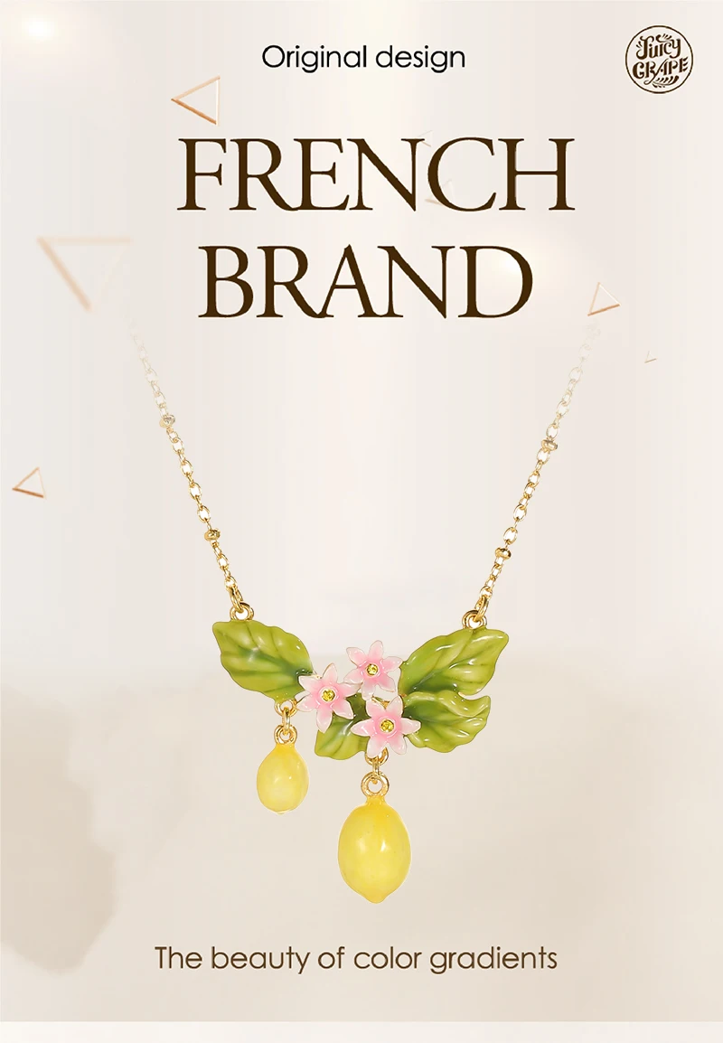 Juicy Grape Lemon Necklace Handmade Enamel Fruits Necklace Lemon Flower Necklace 18K Gold Plated Birthday Gift for Girl 1 Mallzona S847922286bc741d8a60adb9410fcaa3fJ Juicy Grape Lemon Necklace Handmade Enamel Fruits Necklace Lemon Flower Necklace 18K Gold Plated Birthday Gift for Girl Mallzona
