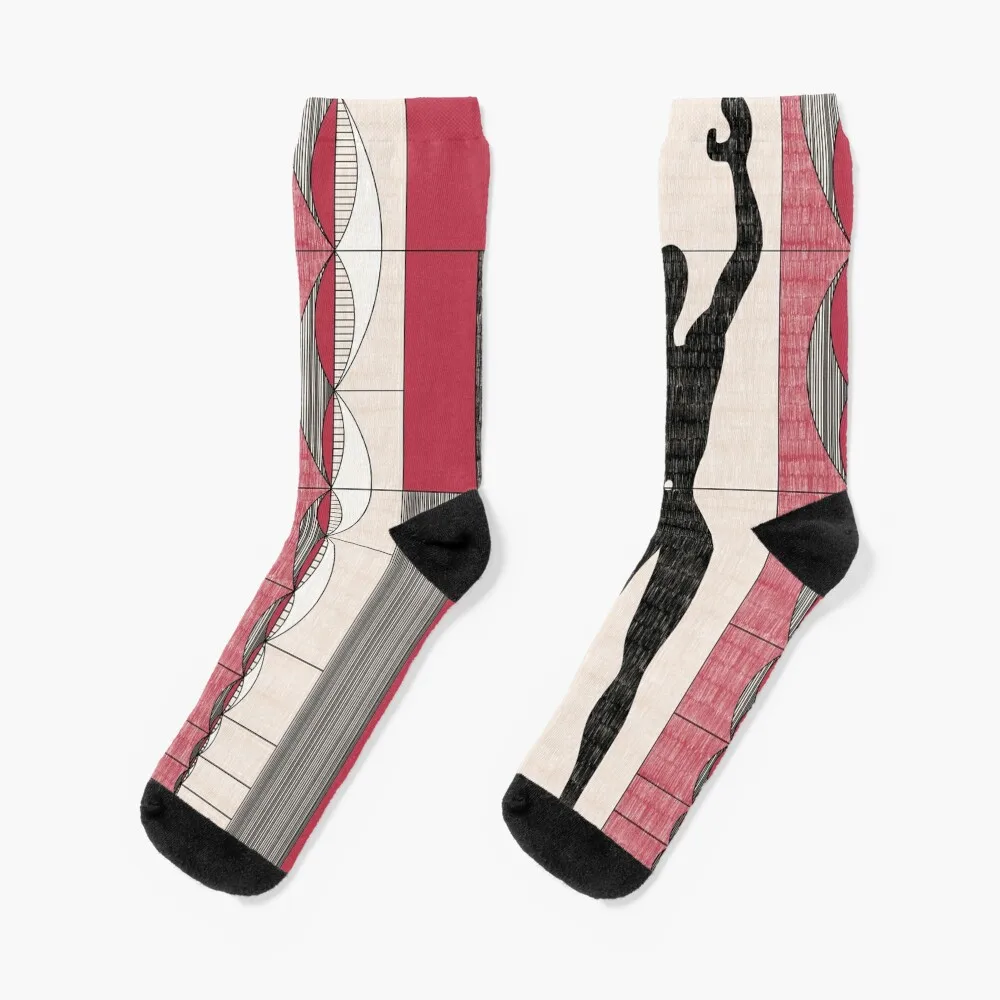 

Le Corbusier architecture illustration minimalist colored pencil Modulor Socks heated socks non-slip soccer stockings