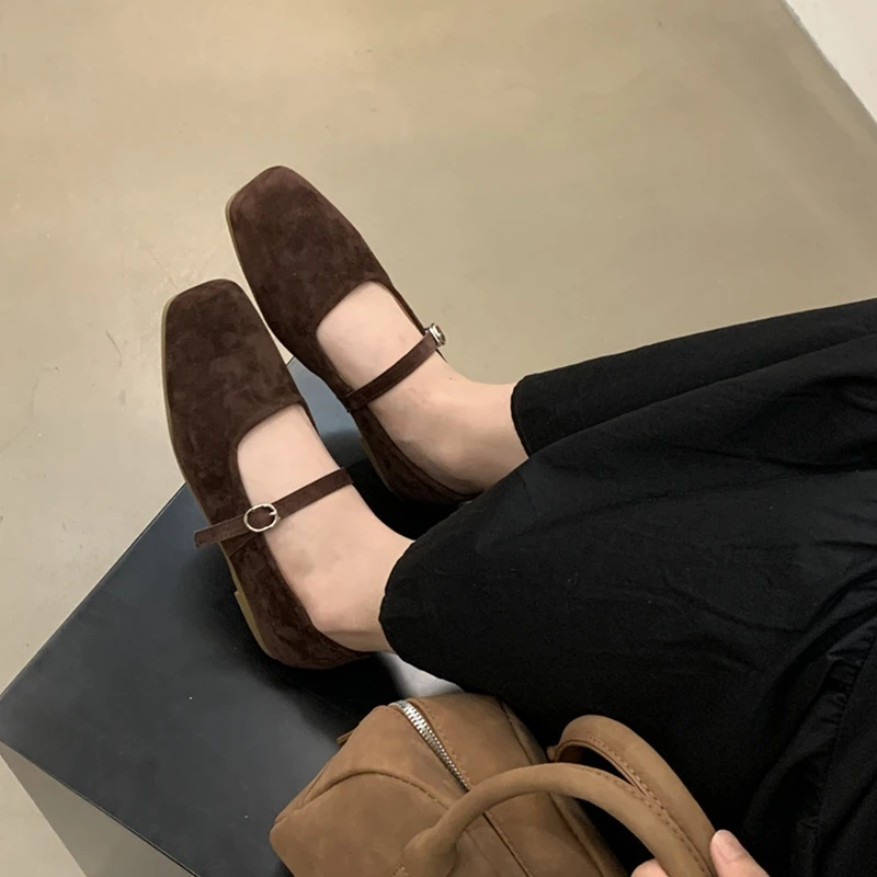 AIYUQI Mary Jane Shoes Women Flat 2025 Spring Shoes Female Genuine Leather Square Head Non-slip Large Size Ballet Shoes Women AIYUQI Mary Jane Shoes Women Flat 2025 Spring Shoes Female Genuine Leather Square Head Non-slip Large Size Ballet Shoes Women