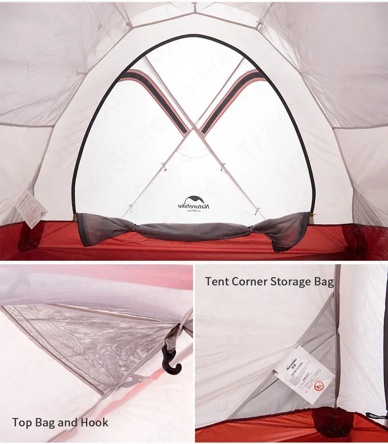 Naturehike – tente de Camping pour 3-4 personnes, série Hiby, en tissu Silicone 20D, Double couche, 4 saisons, pour la famille, ultralégère Naturehike – tente de Camping pour 3-4 personnes, série Hiby, en tissu Silicone 20D, Double couche, 4 saisons, pour la famille, ultralégère