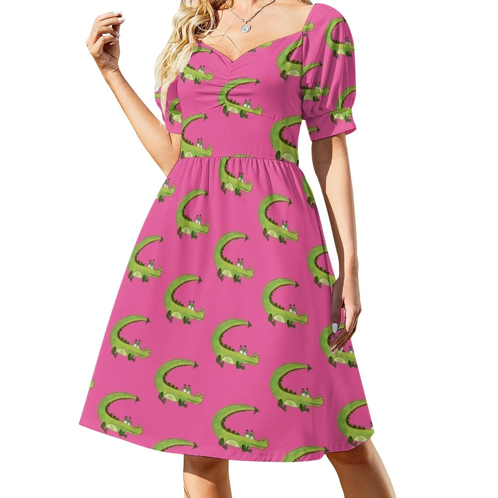 

Art Moms Alligator Sleeveless Dress fairy dress Women's summer skirt Clothing female summer dresses ladies 2023