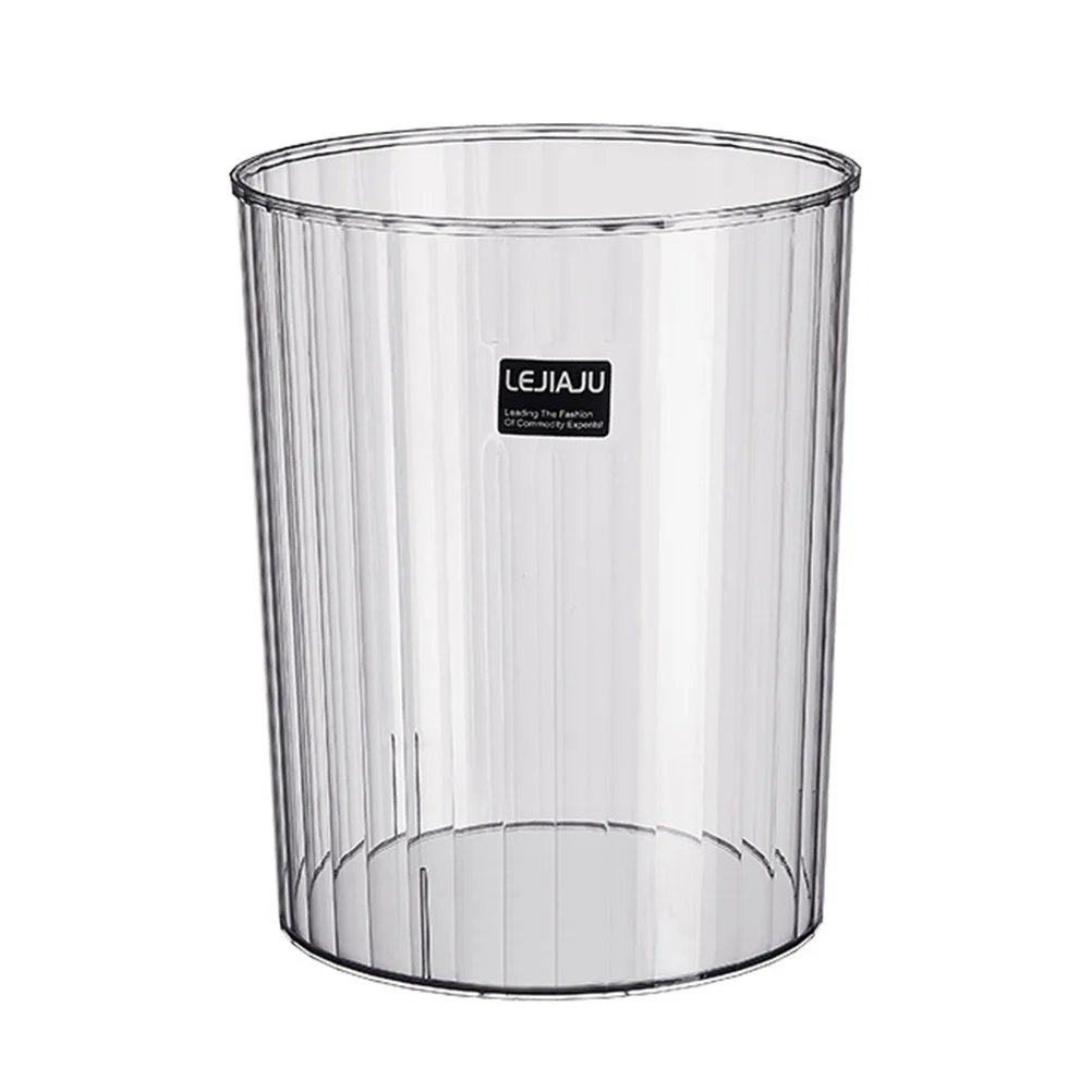

Zerodeko Small Trash Can Clear Garbage Can Plastic Waste Basket Bathroom Bedroom Decorative Container Bin Convenient Trash