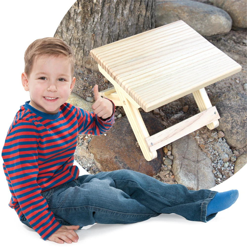 

Folding Wood Step Stool Children Changing Shoes Stool Portable Comping Fishing Chair Kindergarten Chair Outdoor Foldable Chair
