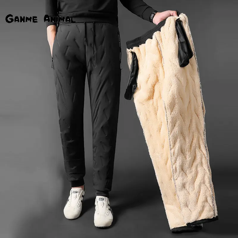 Winter Men Black Grey Down Cotton Warm Pants Zip Pockets Thicken Fleece Sweatpants Male Water Proof Thermal Trousers M-7XL
Winter Men Black Grey Down Cotton Warm Pants Zip Pockets Thicken Fleece Sweatpants Male Water Proof Thermal Trousers M-7XL