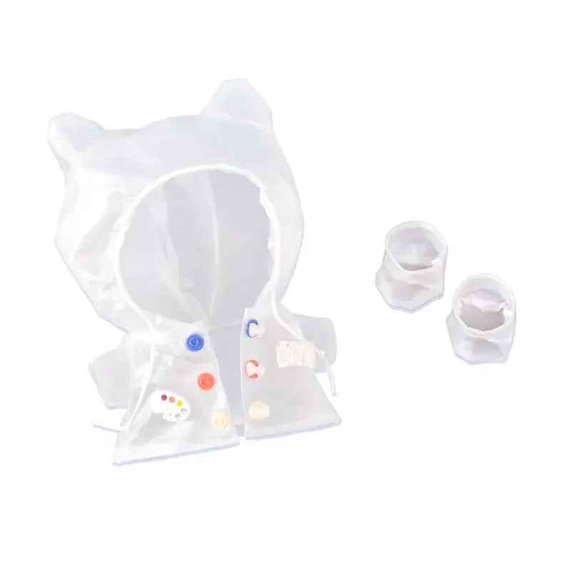 Transparent raincoat 20cm cotton doll cat ear cute doll set in stock, no attribute gift
Transparent raincoat 20cm cotton doll cat ear cute doll set in stock, no attribute gift