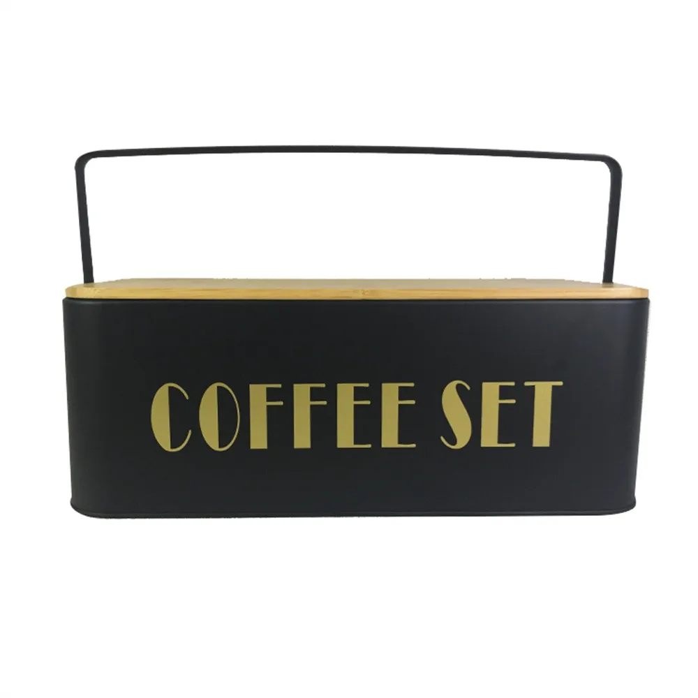 Metal Bread Bin Coffee Set Box Kitchen Large Storage Box Outdoor Picnic Food Container with "U" Handle Rectangle Mask Box Black
Metal Bread Bin Coffee Set Box Kitchen Large Storage Box Outdoor Picnic Food Container with "U" Handle Rectangle Mask Box Black