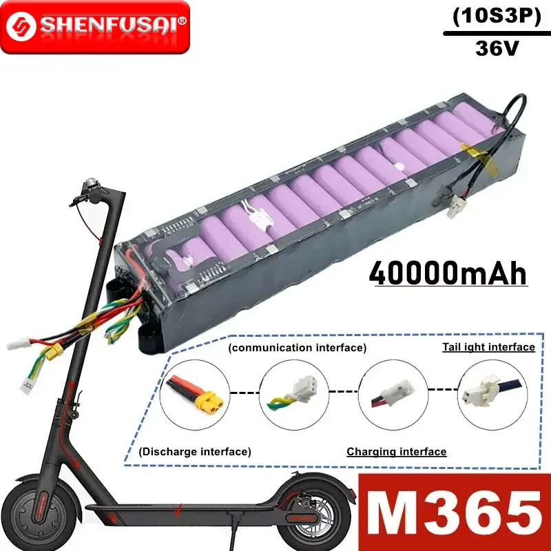 M360 original 36V lithium-ion battery pack, 10s3p, 36V, 40ah, built-in BMS, suitable for m365 parallel electric vehicles
M360 original 36V lithium-ion battery pack, 10s3p, 36V, 40ah, built-in BMS, suitable for m365 parallel electric vehicles