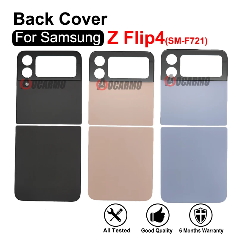 

For Samsung Galaxy Z Flip 4 SM-F721 Z Flip4 Back Rear Panel Housing Top And Bottom Frame Cover Replacement Repair Parts