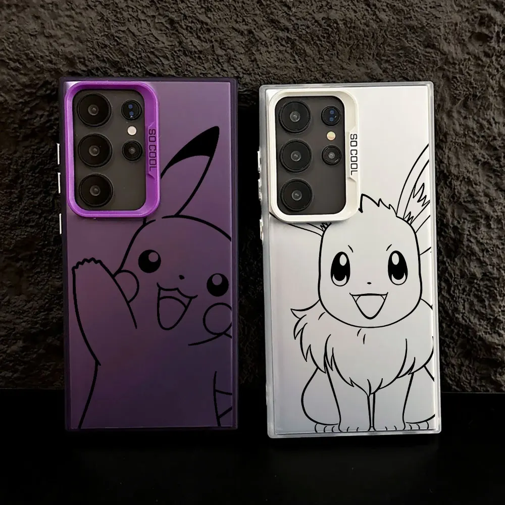 Line Pokemons Cartoon S25 Case For Samsung S25 S24 Ultra Carcasa For Galaxy S23 S22 S21 FE S20 Ultra Plus Shockproof Phone Cover Line Pokemons Cartoon S25 Case For Samsung S25 S24 Ultra Carcasa For Galaxy S23 S22 S21 FE S20 Ultra Plus Shockproof Phone Cover
