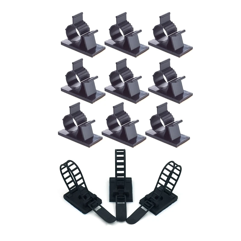 40Pcs Black Adjustable Plastic Cable Clamps Self Adhesive Car Cable Clips - 20Pcs 25.4X18x64mm & 20Pcs 25.2X19.1X22.2Mm
40Pcs Black Adjustable Plastic Cable Clamps Self Adhesive Car Cable Clips - 20Pcs 25.4X18x64mm & 20Pcs 25.2X19.1X22.2Mm