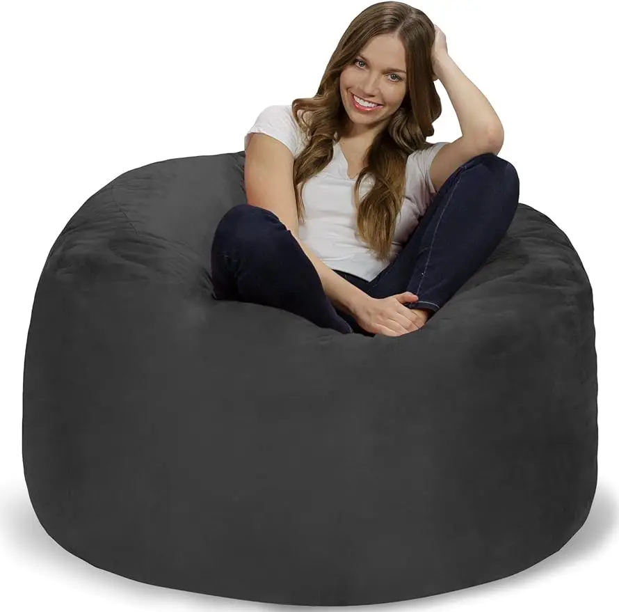 Chill Sack Bean Bag Chair: Giant 4' Memory Foam Furniture Bean Bag - Big Sofa with Soft Micro Fiber Cover - Charcoal
Chill Sack Bean Bag Chair: Giant 4' Memory Foam Furniture Bean Bag - Big Sofa with Soft Micro Fiber Cover - Charcoal