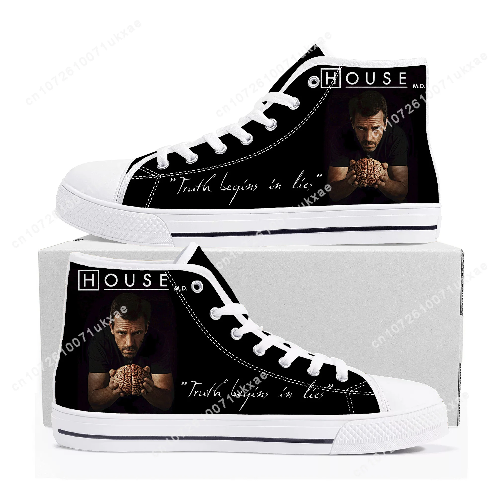 House M.D. High Top Sneakers Mens Womens Teenager High Quality Hugh Laurie Canvas Sneaker couple Shoe Casual Custom Made Shoes
House M.D. High Top Sneakers Mens Womens Teenager High Quality Hugh Laurie Canvas Sneaker couple Shoe Casual Custom Made Shoes