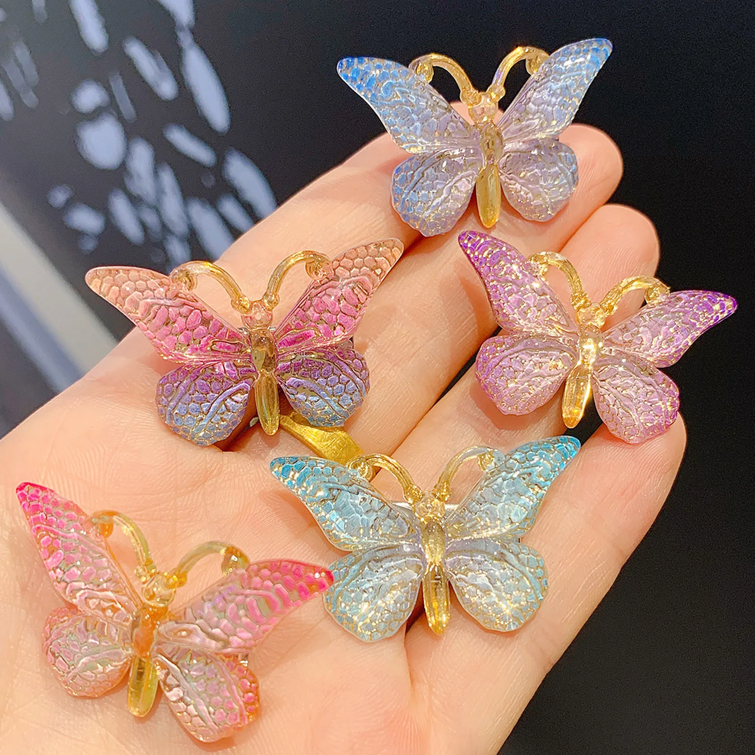 5PCS 3D Butterfly Resin Hair Clip Sweet Colorful Princess Hair Clips For Girls Women Rainbow Color Gradient Barrettes Set
5PCS 3D Butterfly Resin Hair Clip Sweet Colorful Princess Hair Clips For Girls Women Rainbow Color Gradient Barrettes Set