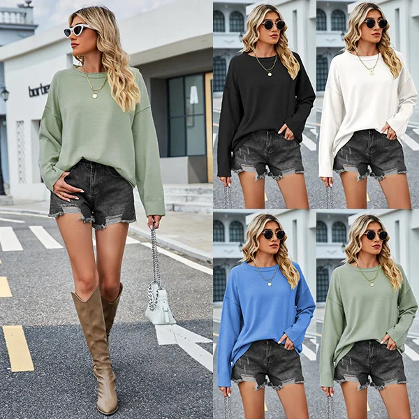 Women's Loose Base Knit Pullover Sweater, European and American Women's Wear, Versatile, Solid Color, New, Autumn, Winter
Women's Loose Base Knit Pullover Sweater, European and American Women's Wear, Versatile, Solid Color, New, Autumn, Winter