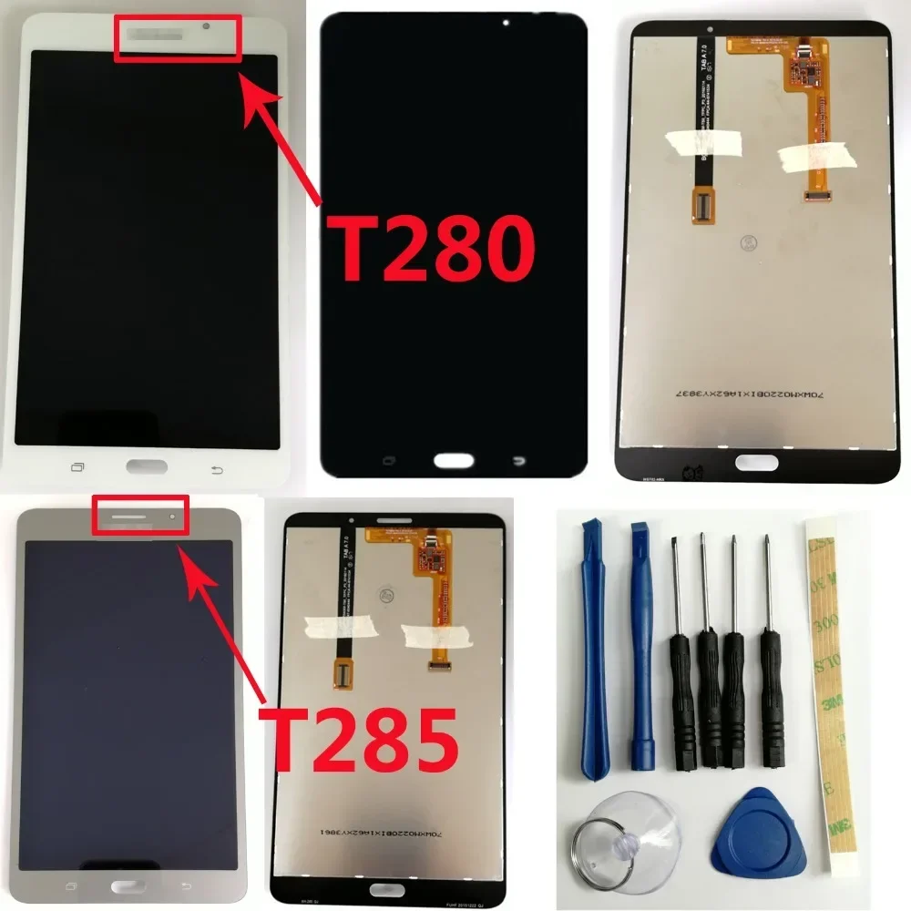 

Shyueda For Samsung Tab A 7.0 (2016) SM-T280 Wifi / SM-T285 4G/Wi-Fi New LCD Display Touch Screen Digitizer With free Tools & 3M