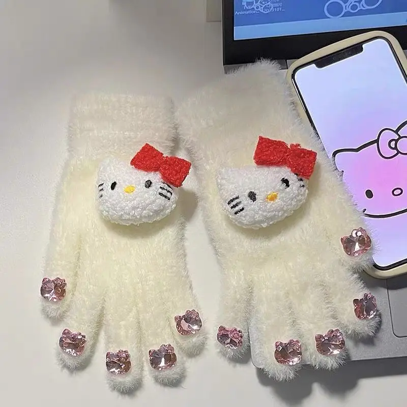 New arrival cute Hello Kitty cartoon kawaii ladies autumn and winter plush diamond girly heart creative manicure warm gloves
New arrival cute Hello Kitty cartoon kawaii ladies autumn and winter plush diamond girly heart creative manicure warm gloves