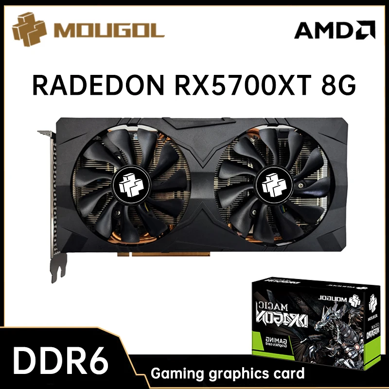 Игровая видеокарта MOUGOL для настольного компьютера AMD Radeon RX5700XT, видеокарта 8 ГБ, GDDR6, PCIE4.0x16 DPx3, 8 контактов + 8 контактов
Игровая видеокарта MOUGOL для настольного компьютера AMD Radeon RX5700XT, видеокарта 8 ГБ, GDDR6, PCIE4.0x16 DPx3, 8 контактов + 8 контактов