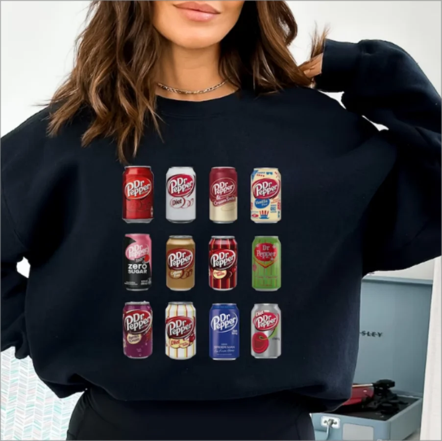 

Dr Pepper Sweatshirt Y2k Vintage Casual Crew-Neck Pullover Punk Graphic Long Sleeve Tops Women'S Clothing Offers