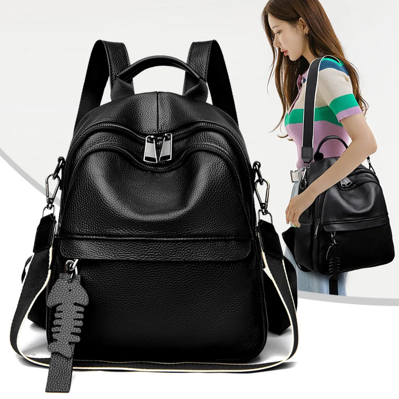 High Quality Cow Leather Women Backpack Fashion Luxury Ladies Travel knapsack Girls Shoulder School Bag Genuine Leather Mochila
High Quality Cow Leather Women Backpack Fashion Luxury Ladies Travel knapsack Girls Shoulder School Bag Genuine Leather Mochila