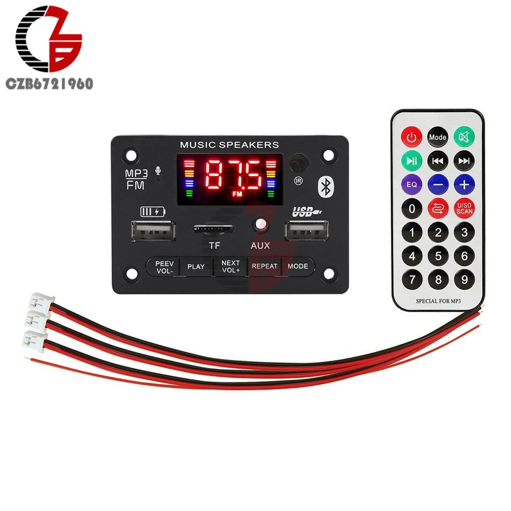 DC 6V 12V Bluetooth 5.0 Audio Decoder Power Amplifier Board Audio Module USB AUX SD FM Radio Lossless Decoder MP3 Decod Module
DC 6V 12V Bluetooth 5.0 Audio Decoder Power Amplifier Board Audio Module USB AUX SD FM Radio Lossless Decoder MP3 Decod Module