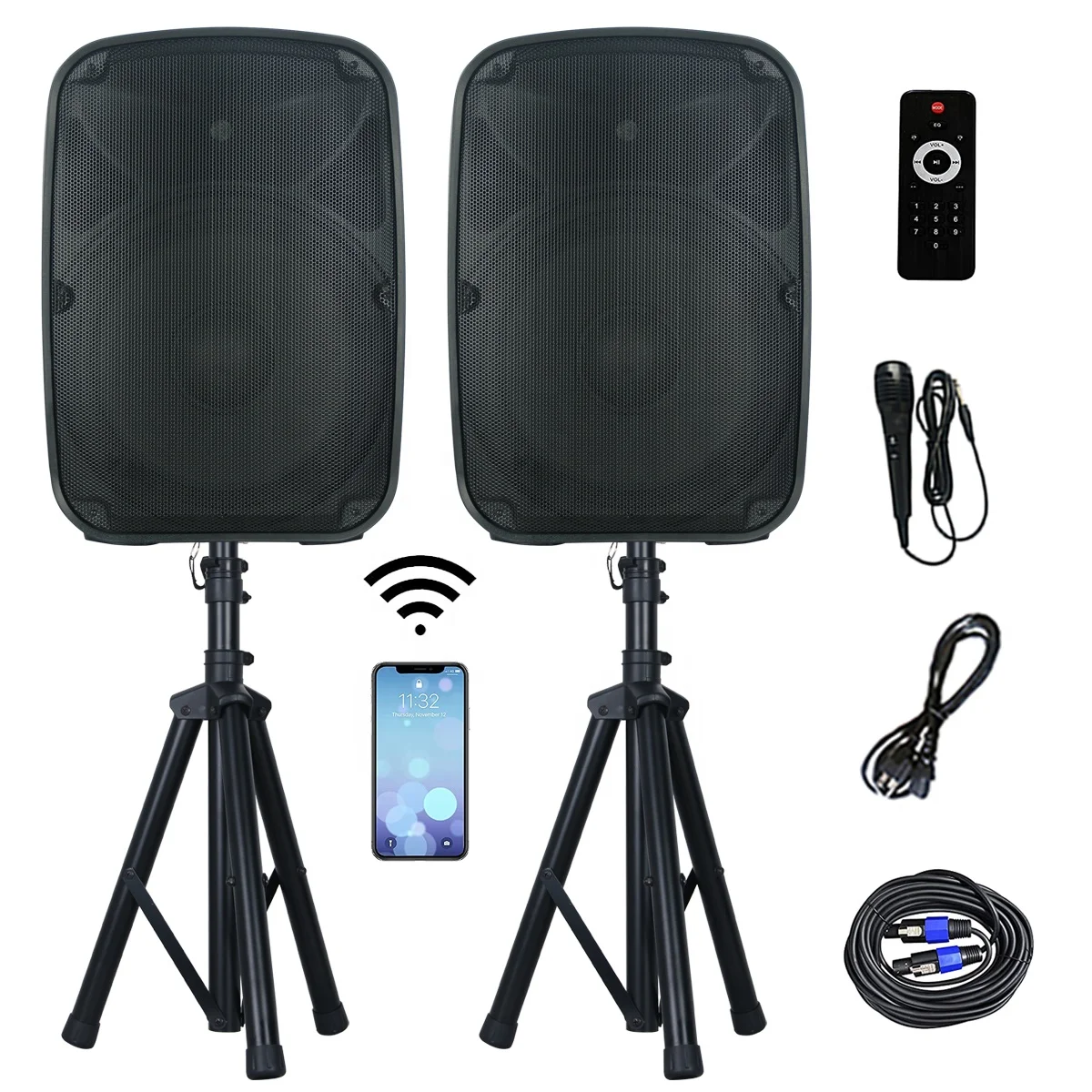 Factory Professional audio 1000W Combo 2x15" Wireless Karaoke sets PA speaker System sound box portable party DJ system Bocina
Factory Professional audio 1000W Combo 2x15" Wireless Karaoke sets PA speaker System sound box portable party DJ system Bocina